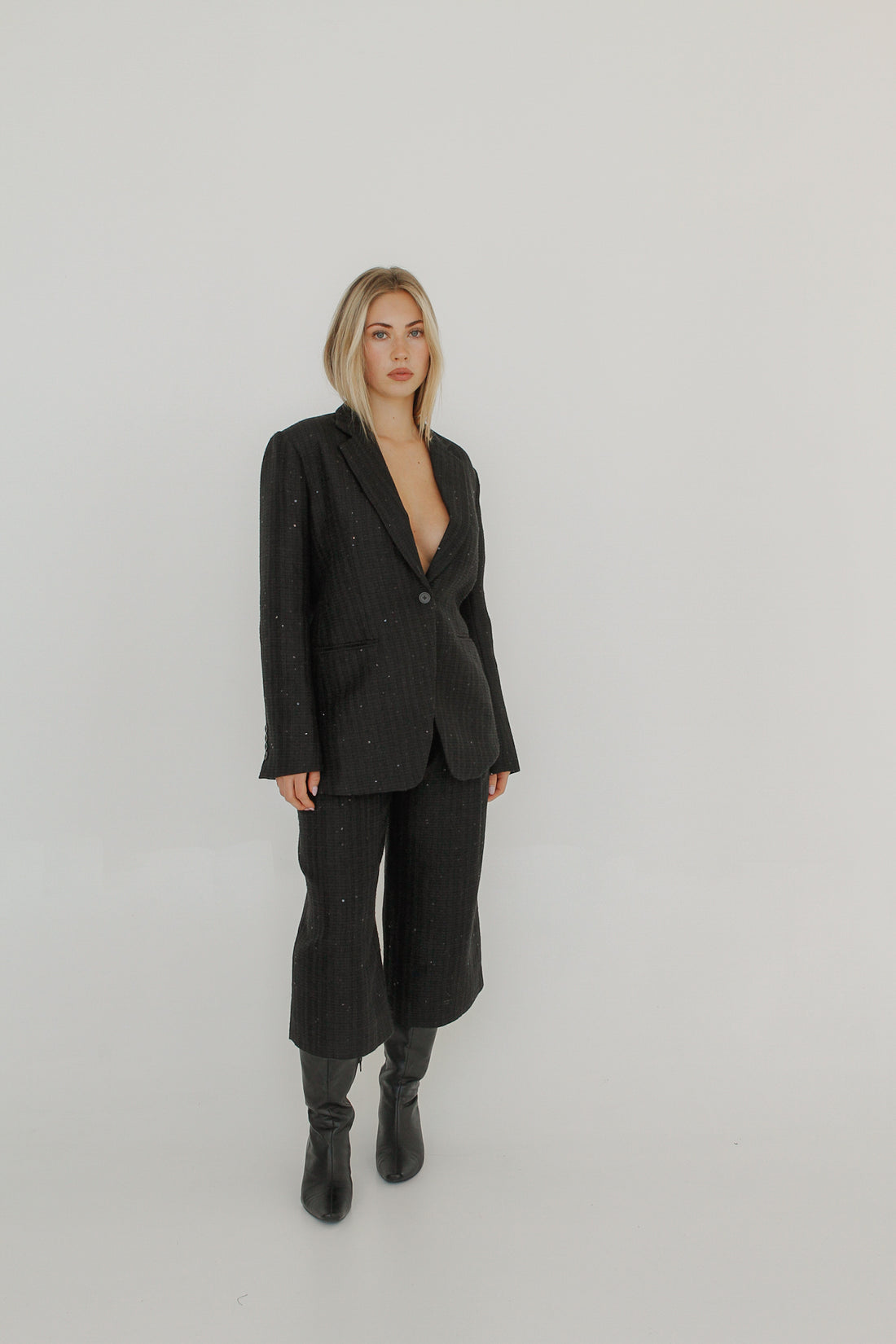 Clueless Blazer - Black Sparkle