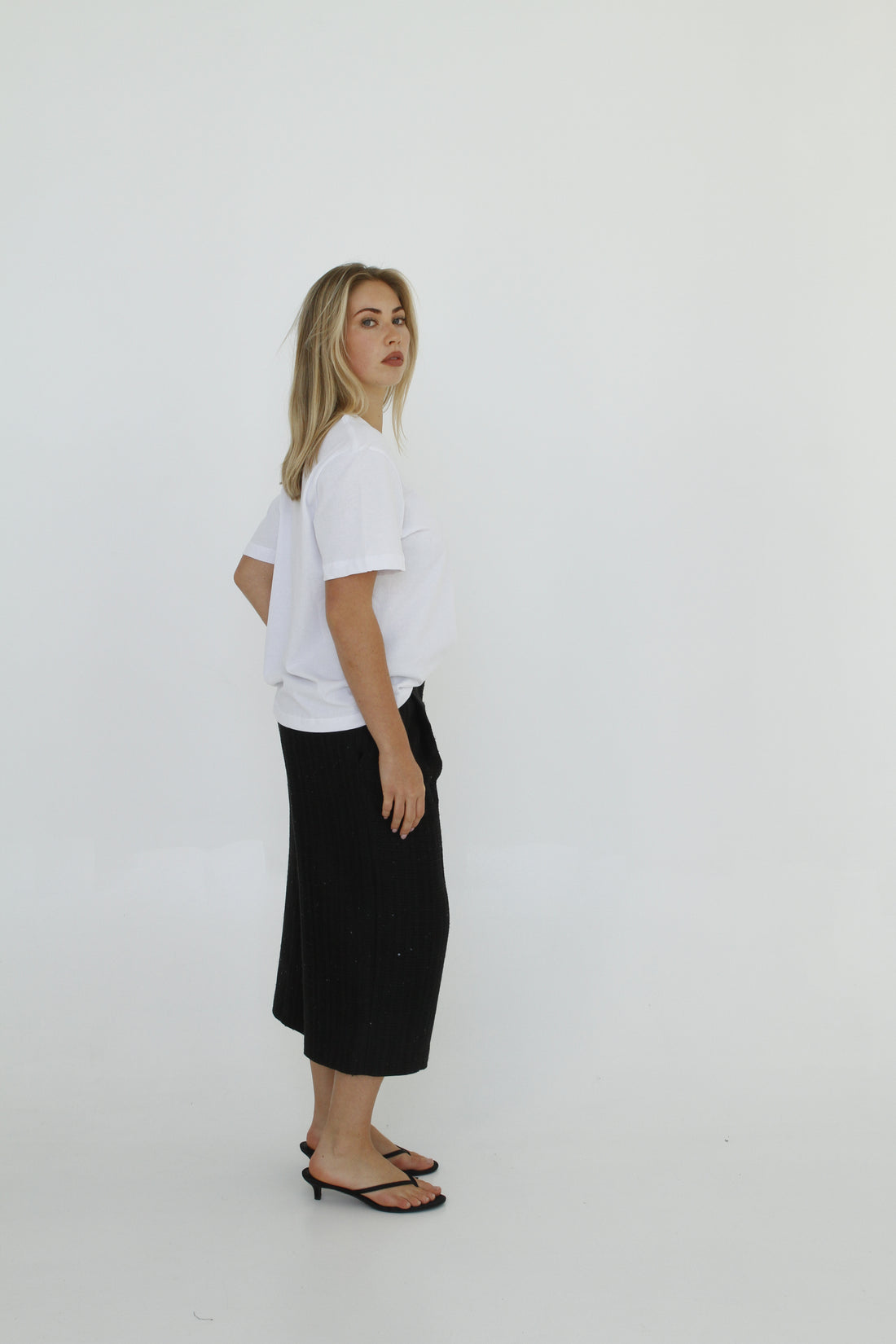 Clueless Culottes - Black Sparkle